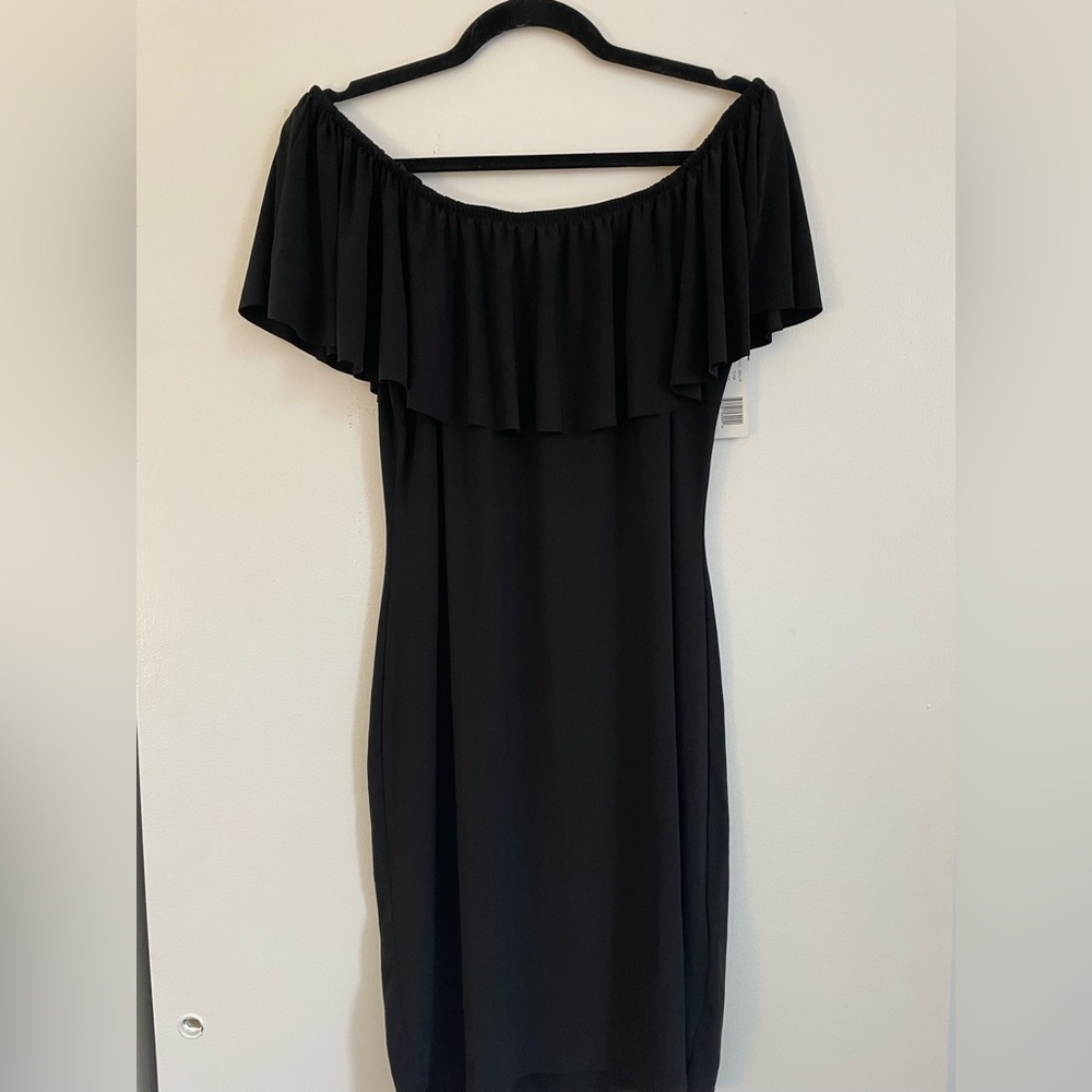 Annalee + Hope Black Off the Shoulder Dress Size M